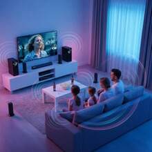 Barras de Sonido 7.2 Canales con 2 Subwoofers 10 Altavoces 540W Potencia Bluetooth 5.3 Sonido 3D Surround 360° 6 Modos EQ  eARC Óptico para Cine en Casa 4K - Barra de Sonido 2.0 - Ver 8