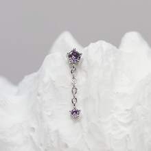 1pc Minimalist Diamond Stainless Steel Stud Earrings, Suitable For Women's Daily Wear - Diamond - View 9