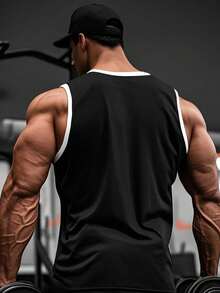 Sleeveless Basketball/Training/Fitness Top, Comfortable, Lightweight Black - Black - View 2