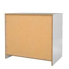 Interior Chest Of Drawers, Bedroom Dresser Sil Gloss White With 3 Drawers, High Gloss White, 77 X 50 X 71 Cm - High Gloss White - View 8