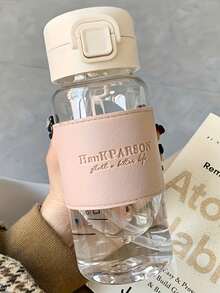 500ml Leak-Proof Portable Water Bottle With Straw, Cute Anti-Scald Bottle For Milk, Coffee, Tea, Juice, Modern Minimalist Design, Handwash, Suitable For Sports, Fitness, Travel, Office, Back To School, Gift For Women & Men - 彩色 - 查看 14