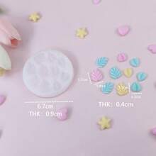 葉子形狀 DIY 蠟燭矽膠模具，蠟燭製作用品 - 白色 - 查看 2