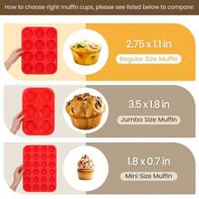 12/24pcs Set Odorless Non-Stick Silicone Muffin Cups, 1pc Standard Size Silicone Baking Mold - View 2