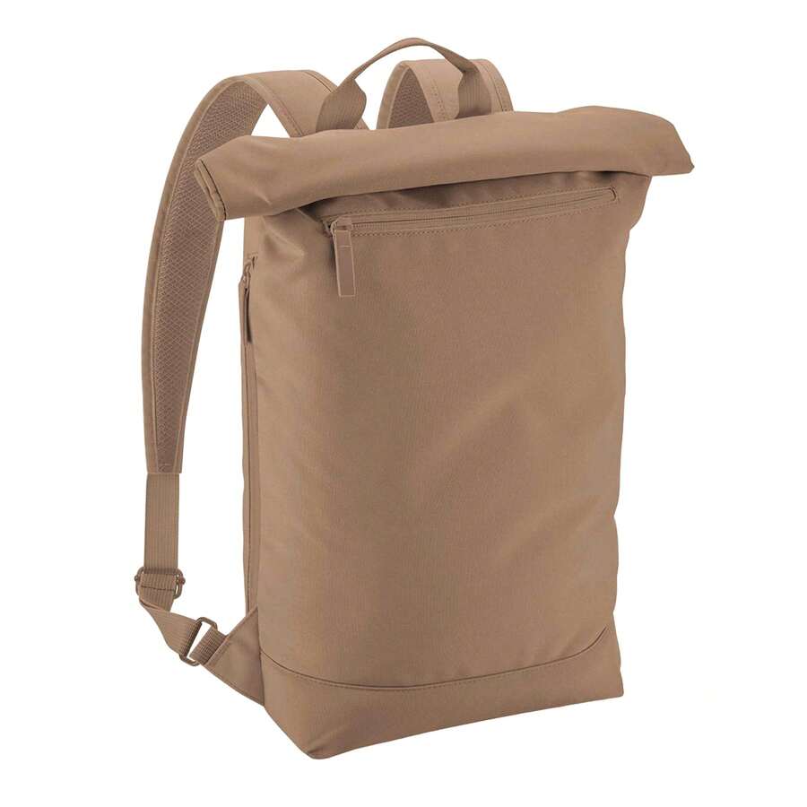 Simplicity Lite Roll Top Backpack (Hazelnut) - 100%  Polyester - (BC6977) - Brown - View 1