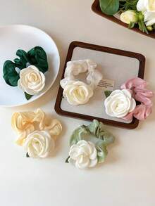 1 chiếc dây buộc tóc ruy băng hình hoa tulip thanh lịch dành cho nữ, dây buộc tóc hoa cao cấp, thích hợp sử dụng hàng ngày để buộc tóc đuôi ngựa, dây chun buộc tóc, dây thun buộc tóc. - Nhiều màu - Xem 14