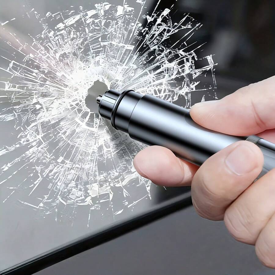 2-In-1 Car Safety Hammer With Emergency Seatbelt Cutter And Window Breaker, Essential Car Escape Tool - Multicolor - View 1