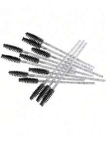 100 piezas/Set Varitas desechables para máscara, cepillos espirales y cepillos para pestañas, adecuados para extensiones de cejas/pestañas (Negro) - Multicolor - Ver 4