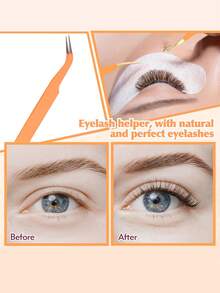 10ml Lash Glue & Sealant Set, Fast-Dry Strong Hold Eyelash Adhesive With Tweezers, Hypoallergenic Fragrance-Free DIY Lash Extension Tools For Perfect Cluster Lashes,Glue And Seal,Eyelash Bond,Lash Glue - 橘色 - 查看 7