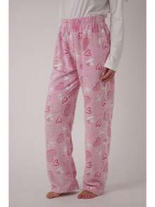 Smara Modas Women's Pajamas Fleece Pants Ted Warm Comfortable Printed Fuzzy Autumn/Winter Sizes M To G1 - Trái Tim Mê Hoặc - Xem 6