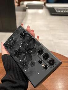 1个黑色花卉渐变防摔防滑手机壳，兼容三星Galaxy A04e/A05s/A13/A14/A15/A34/A35/A50/A52/A53/A54/S21/S22/S23/S24/S25/S25Ultra - 黑色 - 查看 7