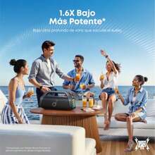 Soundcore by Anker Boom 2 Plus Bocina Bluetooth Portatil 20h de Reproducción Potencia 140W con BassUp Sincroniza +100 Altavoces IP68 Flotante Altavoz Inalámbrico Party Box - Negro - Ver 3