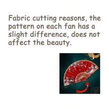 1pc Embroidered & Traditional Chinese Knot Decor Folding Fan Pendant With Red-Gold Trim Vintage - Màu đỏ - Xem 5