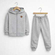 Boys' Basic Winter Set With Zipper - Black, Heather Gray, And Navy Blue - 1 套 - 查看 3