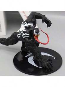 1pc[Dark Marvel Villain Style]Venom PVC Statue For Desktop Display & Marvel Fan Collectibles New Year's Gift, Valentine's Day Gift, Easter Gift - Multicolor - View 4