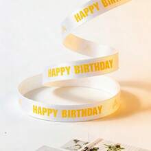 5 Yards/Pack Birthday Cake Ribbon, English Letter Colorful Ribbon Gift Box Baking Bouquet Decor Tie Ribbons, Designed For Birthday, Party, Gift Bouquet Baking Packaging, Adding Ceremony To Every Heartfelt Gift - 8 - View 14