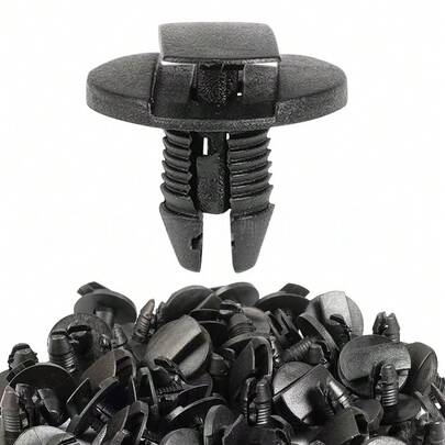 50pcs Car Bumper Fender Fastener Clips, Black Plastic Rivets Fasteners, Decorative Panel Lining Fixing Buckles, Universal Vehicle Repair Replacement Parts