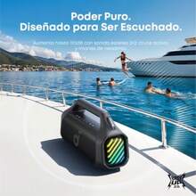 Soundcore by Anker Boom 2 Plus Bocina Bluetooth Portatil 20h de Reproducción Potencia 140W con BassUp Sincroniza +100 Altavoces IP68 Flotante Altavoz Inalámbrico Party Box - Negro - Ver 4
