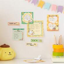 SANRIO 1本方便笔记本，可爱旋律黑色肉桂卷图案，可爱粘性笔记本，办公文具，动漫卡通备忘录，信息用品，日记计划本 - 彩色 - 查看 8