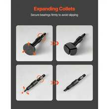 Blind Hole Bearing Puller Set 16-In-1 Inner Bearing Race And Seal Extractor Kit 16 PCS Slide Hammer Pilot Insert Inner Internal Bearing Removal Tool Set With 10 Split Collets And Counterstay - 16 Pcs - View 3