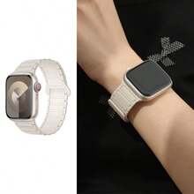 1条磁性硅胶表带，兼容 42mm 41mm 40mm 38mm，适用于 Series 11 10 9 8 7 6 5 4 3 SE 2nd Ultra，男女通用单环硅胶表带 - 38/40/41/(S10/11-42mm) - 查看 17