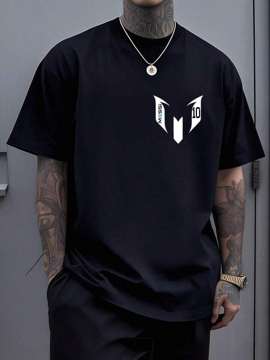 MessiS T-Shirt, T-Shirt For Men And Women, Black Unisex T-Shirt,MessiS Signature Fan Pullover T-Shirt - Unisex Casual T-Shirt,Super Soft, Comfortable & Breathable Loose Fit Top-Perfect For Ideal Birthday, Christmas, Holiday, Valentine's Day, Father's Day, Mother's Day Gift For Soccer Football Lovers, MessiS Enthusiasts, Dad, Mom, Teen Boys, Girls, Couple, Family, And Friends - Versatile Sportswear & Street Wear For Game Days, Training, Daily Casual Wear, And Fan Gatherings - 黑色12 - 查看 1