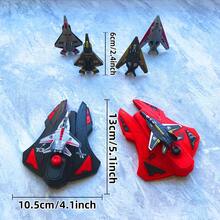 Lanzador de 6 aviones, juguete de lanzamiento simple, serie militar, lanzamiento de aviones para dos jugadores, regalo para niños, regalo de Navidad - Negro - Ver 7