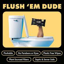 DUDE Wipes - Flushable Wipes - 6 Pack, 288 Count - Shea BUTTer Smooth - Extra - Large - Vitamin - E Aloe - Septic And Sewer - 2隻粉色貓 - 查看 2
