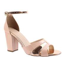 High Block Heel Sandal With Thick Heel, 24-Hour Shipping, Comfortable, Perfect For Parties, Bridesmaids, Weddings, Debutante Balls, And Work. - Màu hồng gỉ - Xem 3