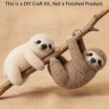 2Pcs Animal Knitting Kit For Beginners, Knitting Kit For Adults With Step-By-Step Text Tutorials, Sloth DIY Crafts For Adults, Cute Funny Home Decorative Ornaments, Birthday Valentine's Day And Easter Gifts - Sloth - View 3