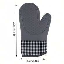 1pc Heat Resistant & Non-Slip Gloves - Kitchen Oven Gloves - Silicone Oven Mitts - Microwave Baking Tools - View 5