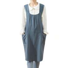 Tạp dề vải cotton kiểu chéo lưng dành cho nữ, có túi, kiểu váy yếm cho đầu bếp và người làm vườn. - Nhiều màu - Xem 13