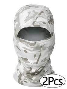 Unisex Full White Ski Mask, Windproof Breathable Face Mask, UV Protection Ski Scarf, Suitable For Men And Women/Workers - Camouflage White - View 7