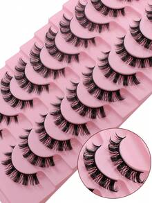 10 Pairs Of New DD Curled Russian Curled Fake Eyelashes With Large Curvature Curled Fake Eyelashes In Europe And America With Dense Fake Eyelashes - View 5