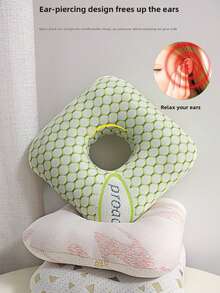 Ear Hole Pillow, Single Hole Ear Protection Pillow, No Pressure, Hollow Ear Hole Pillow, Designed For Pierced Ears, Suitable For Home, Office Nap, Travel And Beauty Salon. Holiday Gift. - Multicolor - View 8