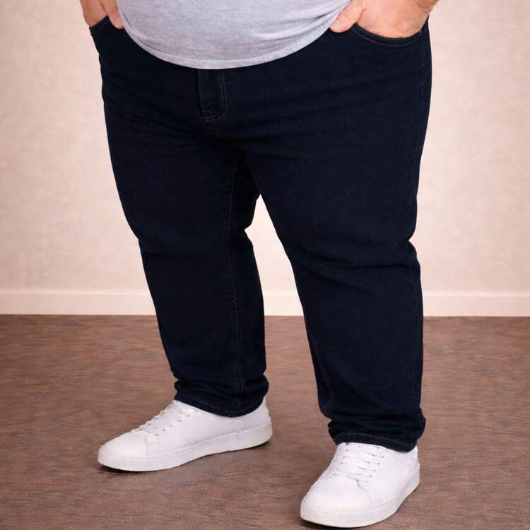 Men's Plus Size Jeans 48 To 58 Lycra Slim XXG - Intense Blue - View 1