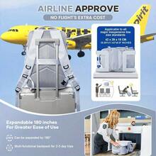 时尚学院风背包 男士真空压缩背包，男女通用15.6英寸笔记本电脑背包 可扩展徒步真空旅行背包 - 彩色 - 查看 6