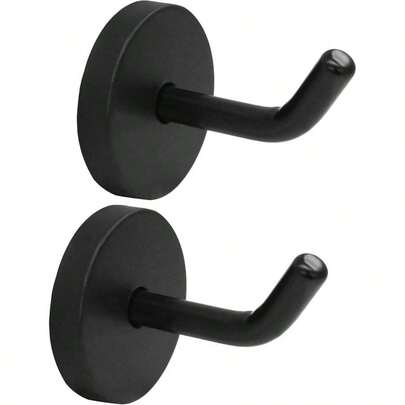 Heavy Duty Wall Hooks, 5 2 Inch Single Hook Coat Hook, Black Towel Hangers With Screws Bathrooms, Kitchens, Garages, 6 PCS
