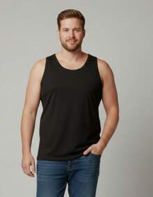 Kit 02 Men's Plus Size T-Shirt Comfortable Breathable Cotton - 黑色 - 查看 2