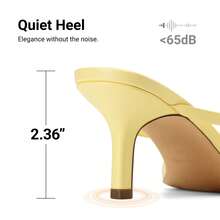 Women 2026 New Summer Kitten Heel Mule Sandals With Bow Decor, Comfortable Open Toe Slip On Slide Sandals For Party Wedding And Daily Casual Wearing - 黃色 - 查看 7