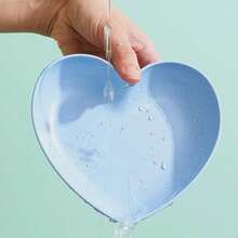 10件套15.5厘米心形塑料零食盘，可重复使用，可作开胃菜盘、糖果碟、水果盘，适用于厨房、派对、圣诞节、情人节、婚礼、婴儿派对，可用洗碗机清洗。 - 彩色 - 查看 9