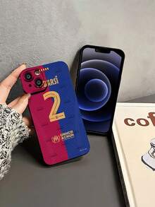 Diseño de la camiseta del Barcelona con el dorsal número dos del jugador Cubarsí. Esta elegante funda es compatible con Samsung, Apple, VIVO, OPPO, , Transsion, ,  y Honor. Fabricada en silicona TPU, ofrece protección contra golpes y caídas, además de una sensación superior. Es un regalo ideal para familiares, amigos y seres queridos, y una opción perfecta para San Valentín y Año Nuevo. - Negro - Ver 4