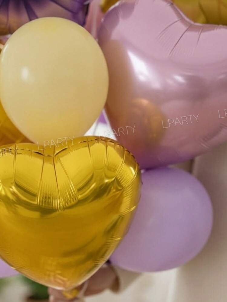 11件套母亲节派对装饰气球，围裙形铝箔气球，18英寸向日葵形气球（品红色/紫色/黄色），18英寸心形气球（紫色/金色/浅粉色），适合妈妈生日、妻子生日派对装饰 - 查看 10