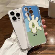 Bob Esponja con un disfraz de huevo y cara de gruñón. Esta elegante funda es compatible con Samsung, Apple, VIVO, OPPO, , Transsion, ,  y Honor. Fabricada en silicona TPU, ofrece protección contra golpes y caídas, además de una sensación superior. Es un regalo ideal para familiares, amigos y seres queridos, y la opción perfecta para San Valentín y Año Nuevo. - transparente - Ver 1