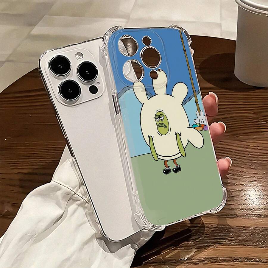 Bob Esponja con un disfraz de huevo y cara de gruñón. Esta elegante funda es compatible con Samsung, Apple, VIVO, OPPO, , Transsion, , y Honor. Fabricada en silicona TPU, ofrece protección contra golpes y caídas, además de una sensación superior. Es un regalo ideal para familiares, amigos y seres queridos, y la opción perfecta para San Valentín y Año Nuevo. - transparente - Ver 1