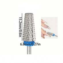 1pc Tungsten Carbide Nail Drill Bit, Suitable For Removing Acrylic, Gel And Nail Care, Professional Manicure Tool - Multicolor - View 2