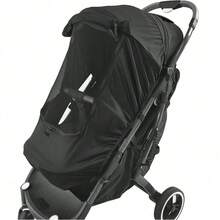Baby Stroller Sun Shade, Infant Pram Sunshade Canopy, Summer Stroller Sun Visor - Black - View 10