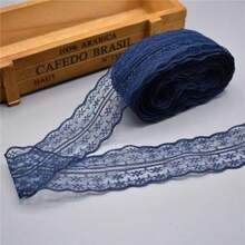 Bilateral Non-Elastic Lace Handmade DIY Clothing Curtains Sofa Sewing Lace Accessories Width 4.5CM Length 1000CM - Dark Blue - View 1