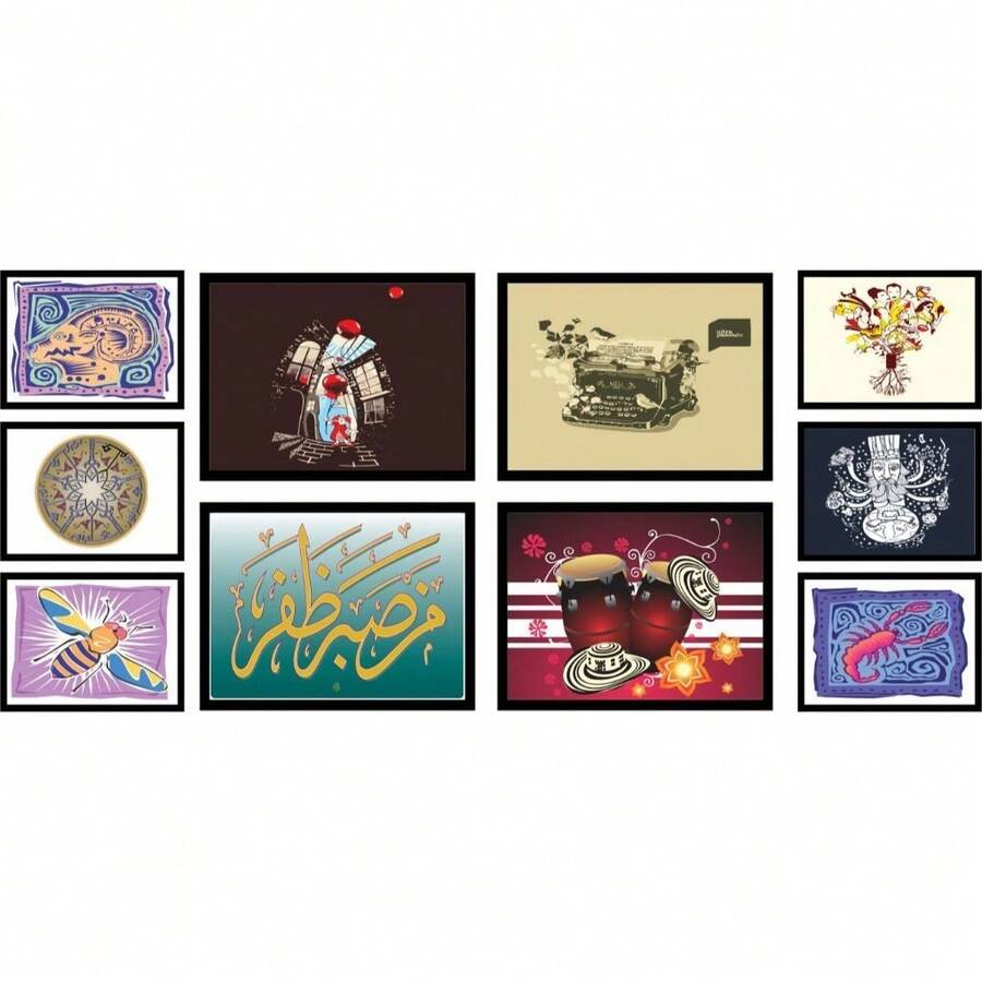 Kit 10 Decorative Frames Theme: Artistic - KIT 128 - View 1