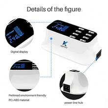 Keptfit Cargador USB Múltiple con 8 Puertos Blanco - blanco - Ver 7