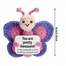 Crochet Butterfly Gift, Handmade Mini Plush Inspirational Doll, Suitable For Gifting To Friends, Coworkers, Boss, Girls, Teachers, For Birthdays, Christmas, Valentine's Day, Mother's Day, Easter, And As Stocking Stuffers - Multicolor - View 7